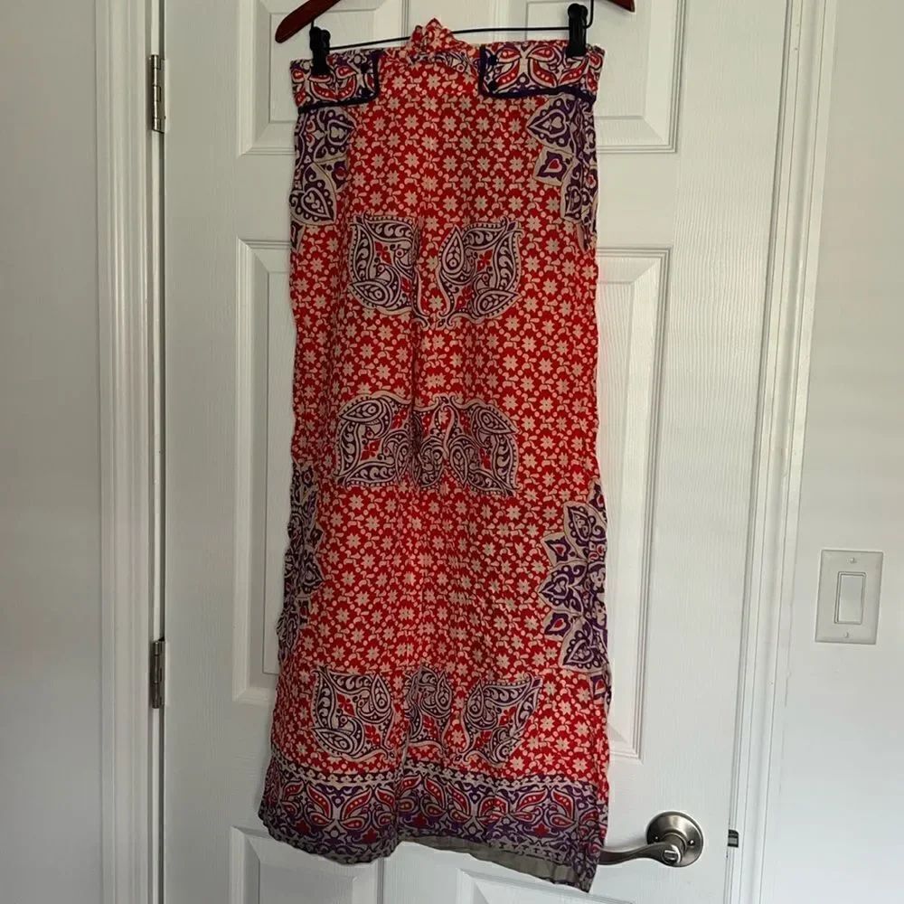 Orange &Purple Lounge Drawstring Pant Thin - Loose Hippy Pants - ANTHROPOLOGIE